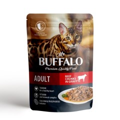 Mr.Buffalo пауч ADULT говядина в соусе для кошек, 85 гр