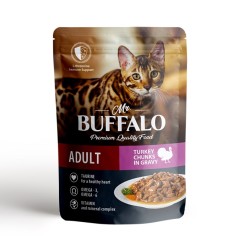 Mr.Buffalo пауч ADULT SENSITIVE индейка в соусе для кошек, 85 гр