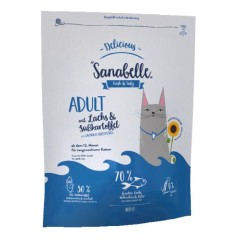 Sanabelle Delicious Adult с лососем и бататом сухой корм для кошек 2 кг