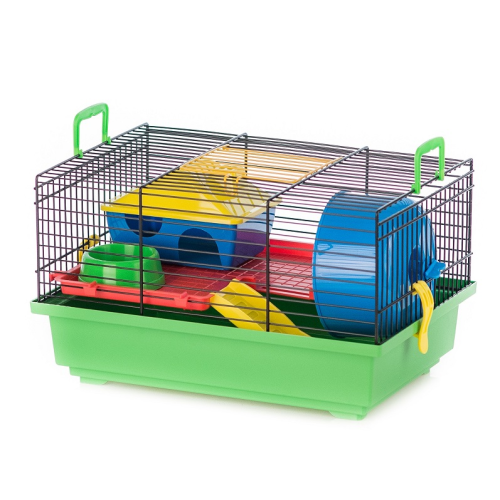 Inter-Zoo G013 клетка для грызунов TEDDY Color + PL - пластиковый комплект 360х240х210 мм