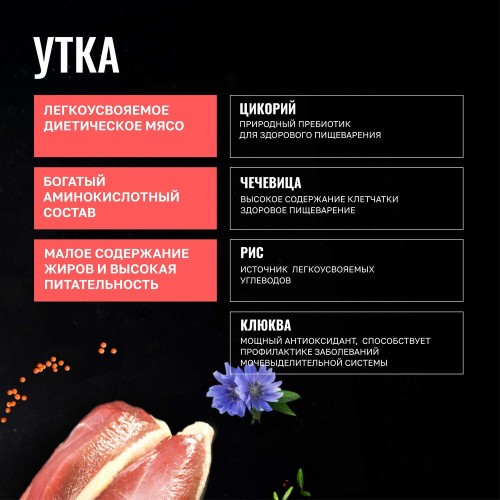 Одно Мясо сухой корм для стерилизованных кошек с мясом утки, 400 гр