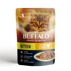 Mr.Buffalo пауч KITTEN нежный цыпленок в соусе для котят, 85 гр