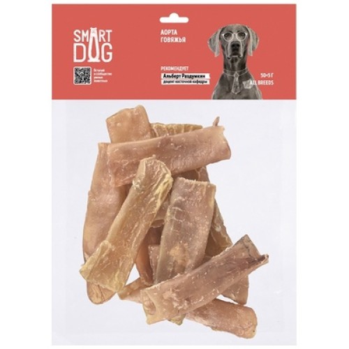 Smart Dog лакомство для собак Аорта говяжья, 50 гр