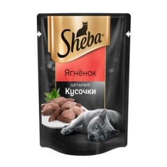 Sheba пауч д/кошек цельные кусочки Ягненок, 80 гр