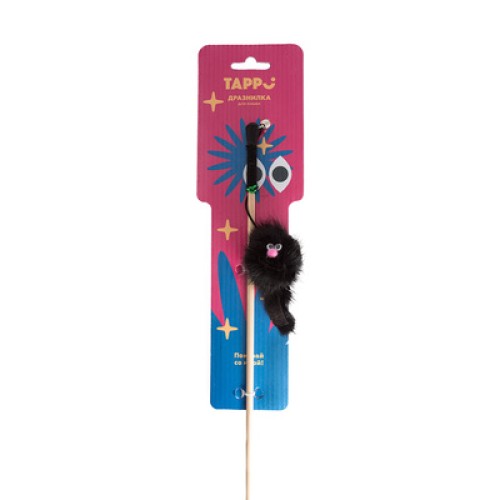 Tappi Игрушка Флот дразнилка для кошек зверек из натурального меха норки на веревке оп.