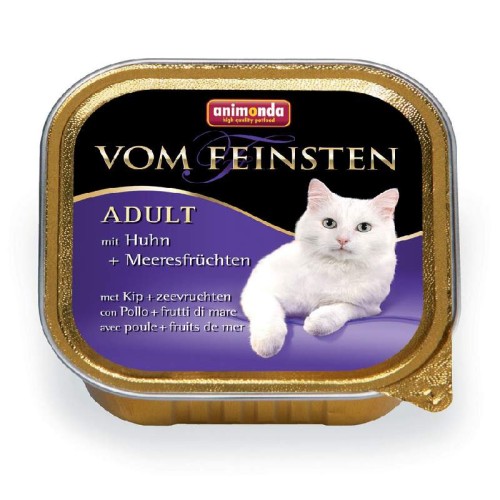 Animonda Vom Feinsten Adult конс. 100 гр. Курица / морепродукты для кошек (ламистер) 83853