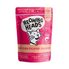 Meowing Heads Паучи для кошек и котят с лососем, курицей и говядиной Фиш-гурман (So-fish-ticated Salmon 100g), 100 гр