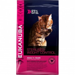 Eukanuba Cat корм с курицей для взрослых кошек с избыточным весом и стерилизованных 10 кг