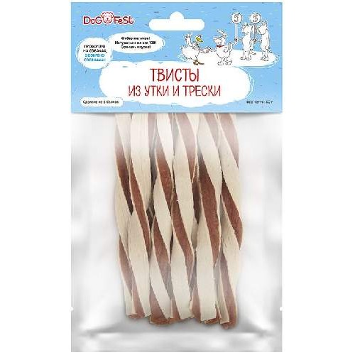 Dog Fest Твисты из утки и трески 50 гр