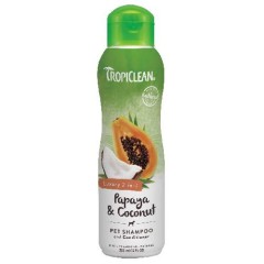 TropiClean Шампунь+кондиционер для собак и кошек 2в1 Тропиклин Папайя и кокос 355 мл