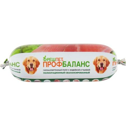 Фрешпет Профбаланс кон.д/собак Гипоаллергенный ролл с индейкой и тыквой 800г
