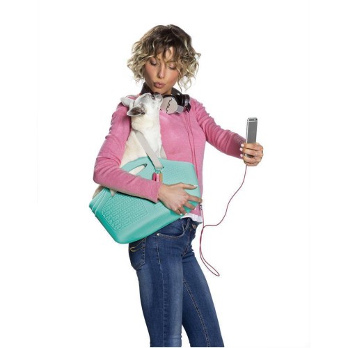 Bama Pet сумка-переноска для собак мини-пород и кошек MIA 40x15x24hсм, аквамарин