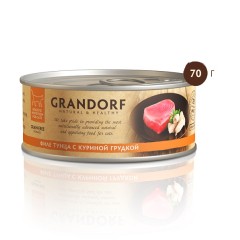 Grandorf консервы для кошек Филе тунца с куриной грудкой, 70 гр