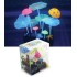 Jelly-Fish Микс из растений силикон (листья лотоса 2 шт,грибы 2 шт), 7*3,5*10 см