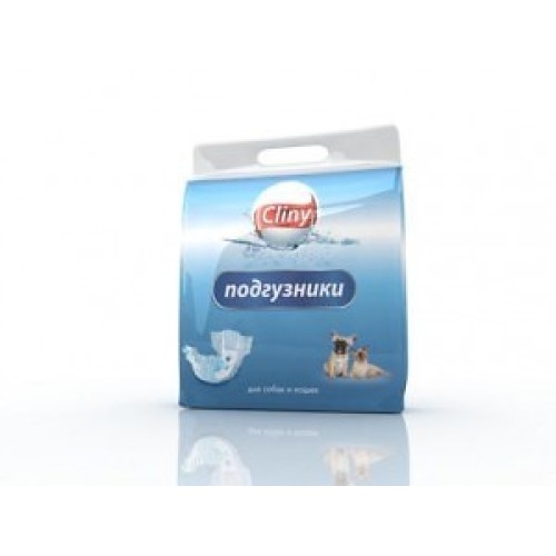 Cliny Подгузники для собак и кошек 5-10 кг размер M 9 шт.