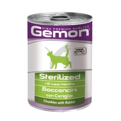 Gemon Cat Sterilised консервы для стерилизованных кошек кусочки кролика 415 г