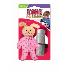Kong игрушка для кошек Кролик в пижаме текстиль с тубом кошачьей мяты