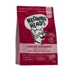 Meowing Heads Для Кошек старше 7 лет с лососем и яйцом Мудрые года (Senior Moments 450g), 450 гр