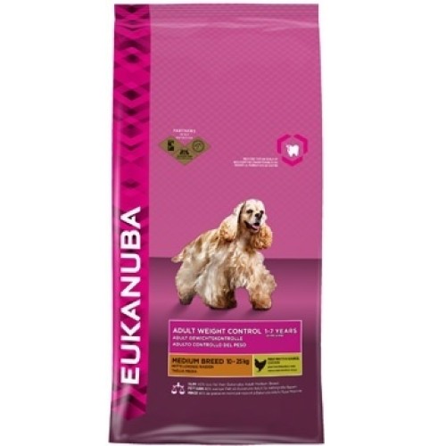 Eukanuba Dog корм для взрослых собак средних пород с низкой активностью 15 кг