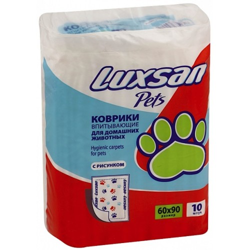 Luxsan Pets Коврики впитывающие д/домашних животных 60*90см*10шт (3.69.010.2)