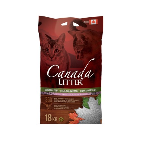 Canada Litter Канадский комкующийся наполнитель Запах на Замке, аромат лаванды