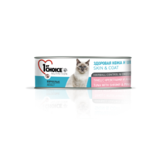 1st Choice Консервы д/кошек Тунец с Креветками и Ананасом 85г