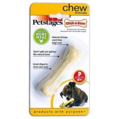 Petstages игрушка для собак Chick-A-Bone косточка с ароматом курицы 8 см очень маленькая