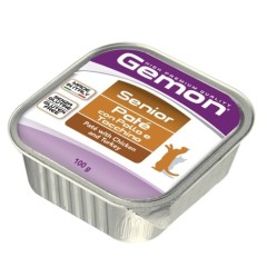 Gemon Cat консервы для пожилых кошек паштет курица и индейка 100 г
