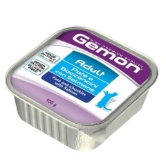 Gemon Cat консервы для кошек паштет с кусочками лосося 100 г