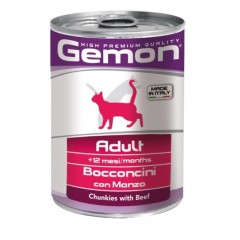Gemon Cat консервы для кошек кусочки говядины 415 г