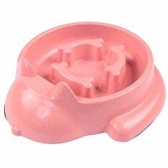 Bobo Миска для медленного кормления, 26.9x23.2x7.2см, 400 мл, розовый