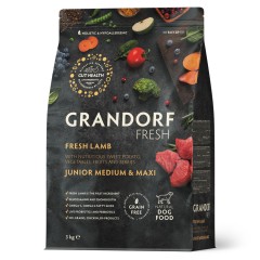 Grandorf Fresh сухой корм для юниоров и беременных собак с ягненком и бататом, 3 кг