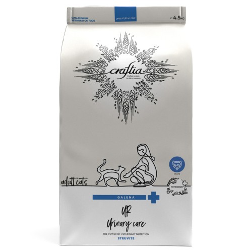 CRAFTIA GALENA ветеринарная диета CAT URINARY CARE Уринари для кошек для растворения струвитных камней 4,5 кг