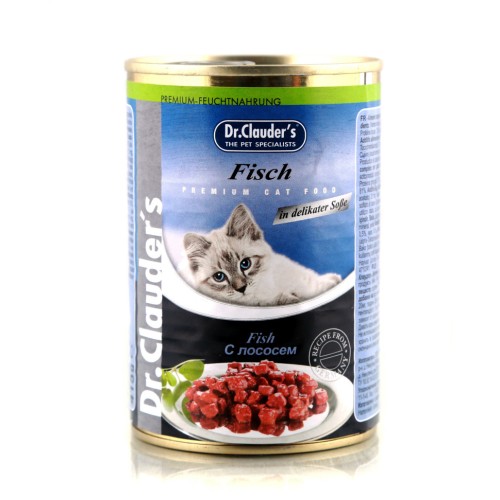Dr.Clauder's консервы для кошек с лососем, 415 гр