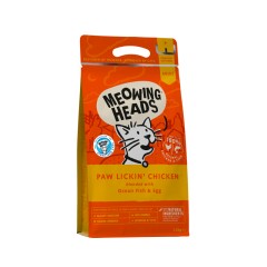 Meowing Heads Для Взрослых кошек с Курицей и рисом Куриное наслаждение, 1,5 кг