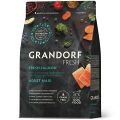 Grandorf Fresh сухой корм для взрослых собак крупных пород с филе лосося и бататом, 10 кг