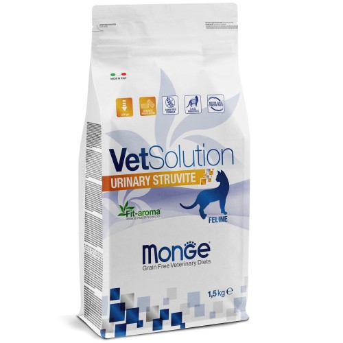 Monge VetSolution Cat Urinary Struvite Уринари Струвит Ветеринарная диета при заболеваниях мочеполовой системы и струвитном течении МКБ 1,5 кг