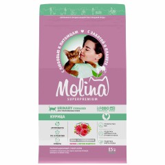 Molina Сухой корм с курицей для взрослых стерилизованных кошек, 1.5 кг