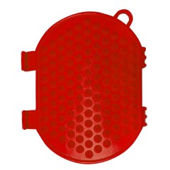 Зооник Щетка-массажер д/кошек и собак двухсторонняя 15*12*3,5 см Красный