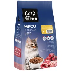 Cat`s Menu Adult полнорационный сухой корм для взрослых кошек с курицей, 10 кг