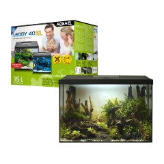 Aquael Аквариум LEDDY XL 40 D/N 2.0 Черный / 35 л прямой
