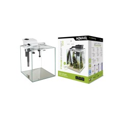 Aquael Аквариум FISH & SHRIMP SET DUO LED D&N 2.0/ 49 л, куб, белый