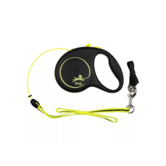 Flexi / Флекси / Флекси Поводок-рулетка Fun Neon, трос, S, 5 м, до 12 кг, желтая