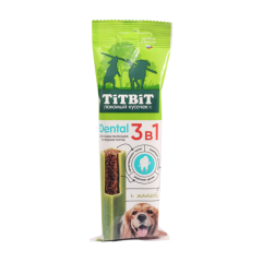 TitBit DENTAL для собак мелких и средних пород с мятой, 110 гр