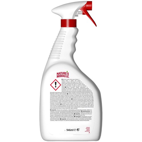 Nature's Miracle спрей Cat Stain & Odour Remover Melon Burst Scent уничтожитель пятен и запахов с ароматом дыни для кошек, 946 мл