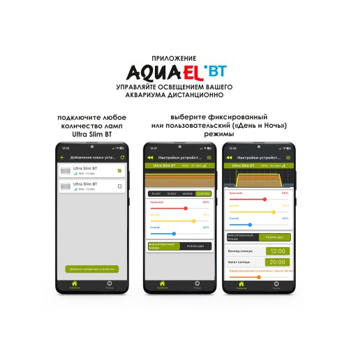 Aquael Светильник LED ULTRA SLIM BT 30 Вт серый (31,9-57,4см)