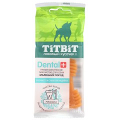 TitBit DENTAL для собак  зубочистики с мясом индейки и мяты, 90 гр