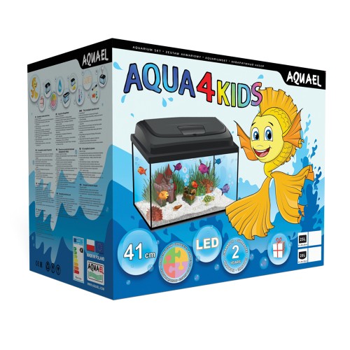 Aquael Аквариум AQUA4KIDS 40 D&N 2.0 / 20 л, фигурный, Черный