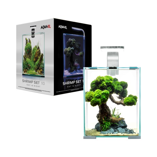 Aquael Аквариум Shrimp Set SMART LED D/N 10 / 10 л, куб, белый