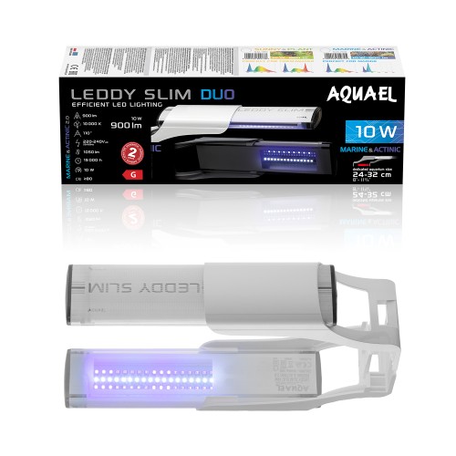 Aquael Светильник LEDDY SLIM DUO Marine & Actinic 10 Вт 2.0 (24-32 см / 10000 & 20000 K) белый